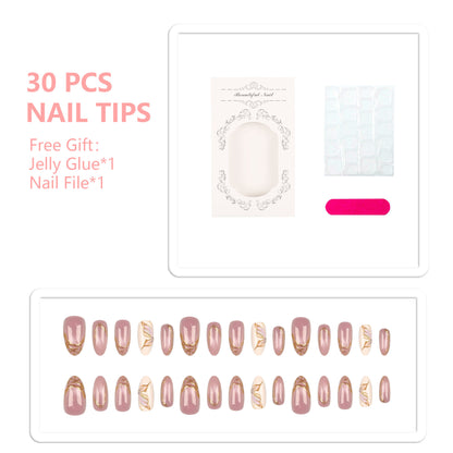 Blumeninspiriertes Press-On Nagelspitzen Set