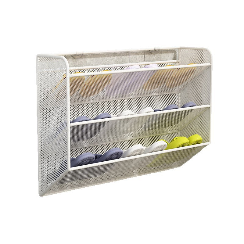 schlanker Über-Tür-Mesh-Schuhregal-Organisator mit belüftetem, schrägem Regal Brehn