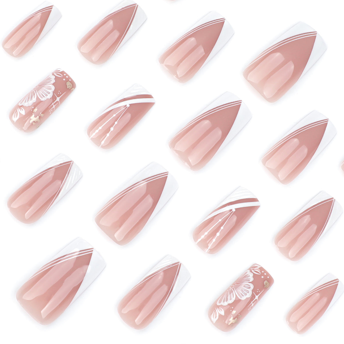Kunstvolle Nagelkunst mit eleganten floralem Design Brehn
