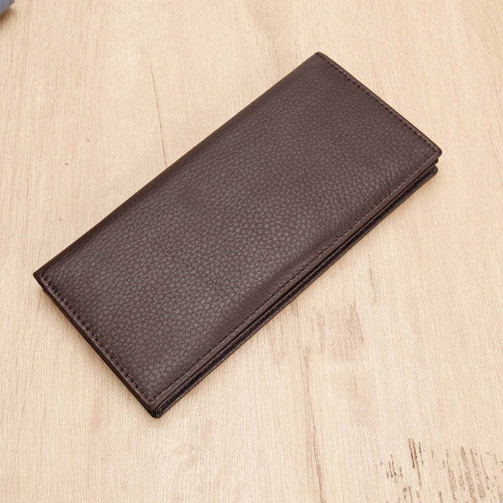 Texturiertes Leder Lang Wallet Brehn