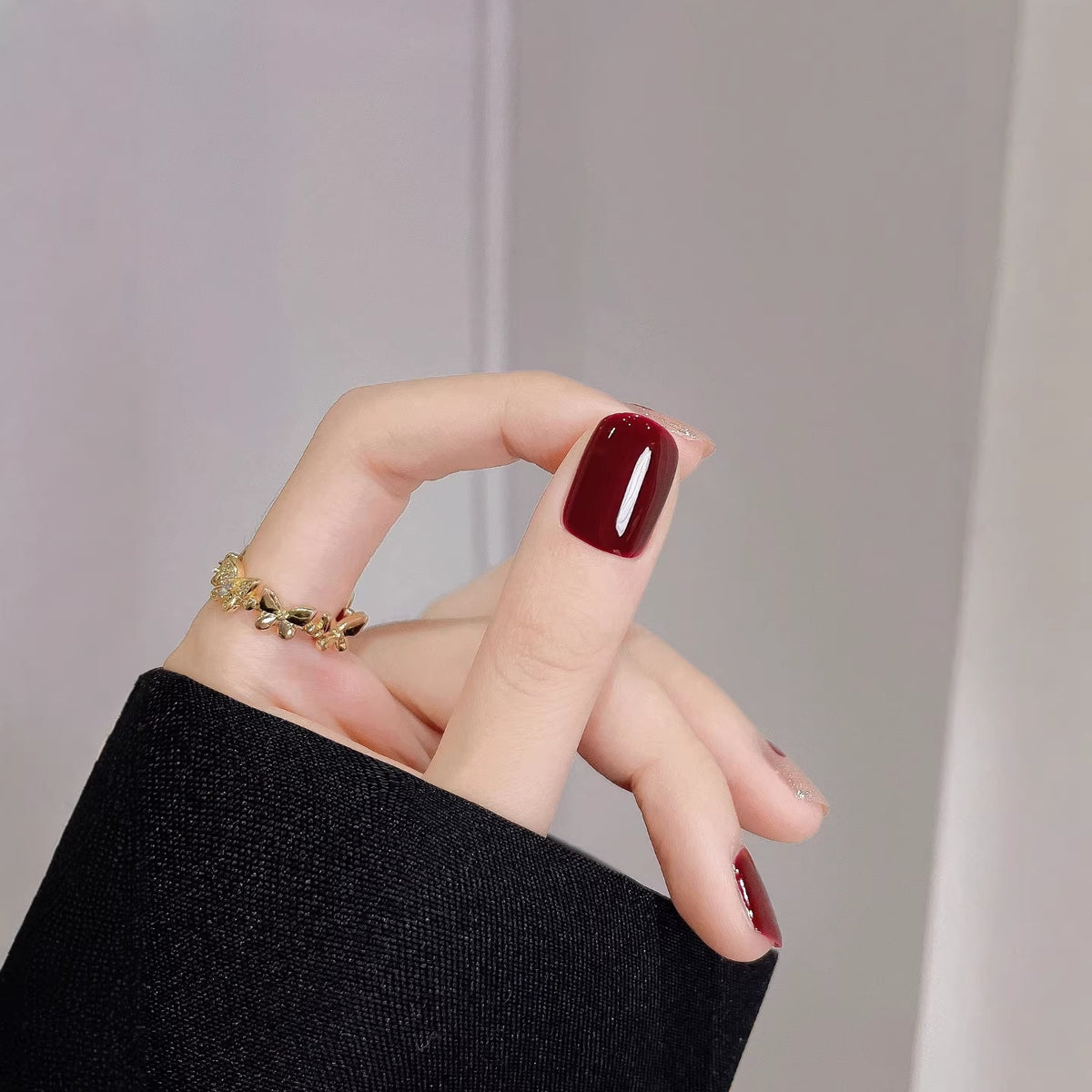 Künstlerisches Herz-Themen Press-On Nagelkunst Set