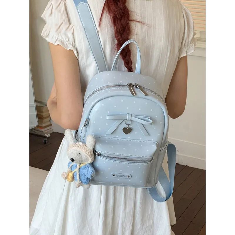 Polka-Dot Dekorativer Mini-Rucksack Brehn