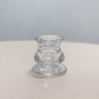 Mouthblown rauchiges Glas Taper und kurzes Säulenkerzenhalter Brehn
