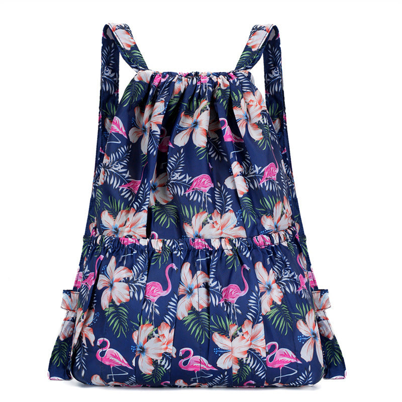 Blumenmuster Zugbeutel Rucksack Brehn