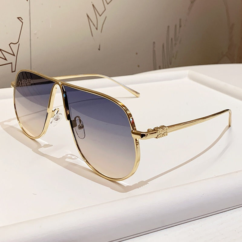Herren Luxuriöse Übergroße Aviator Sonnenbrille Brehn