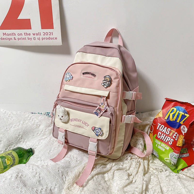 Verspielter Mehrfach-Taschen Charakter Rucksack Brehn