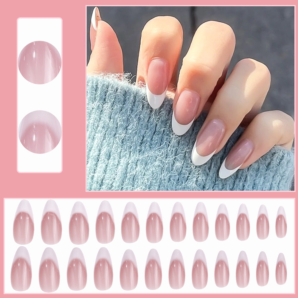 Elegante Französische Tipp Press-On Nagelspitzen Brehn