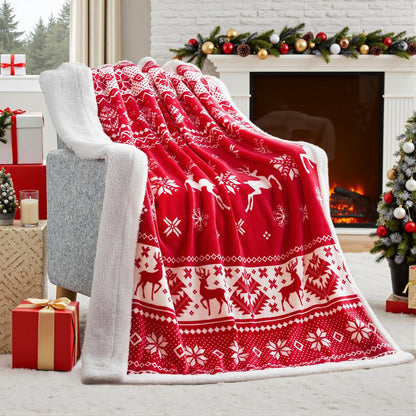 Brehn | Weihnachtsdecke Weiches Flanell Weihnachtsplüsch Feiertagsdecke