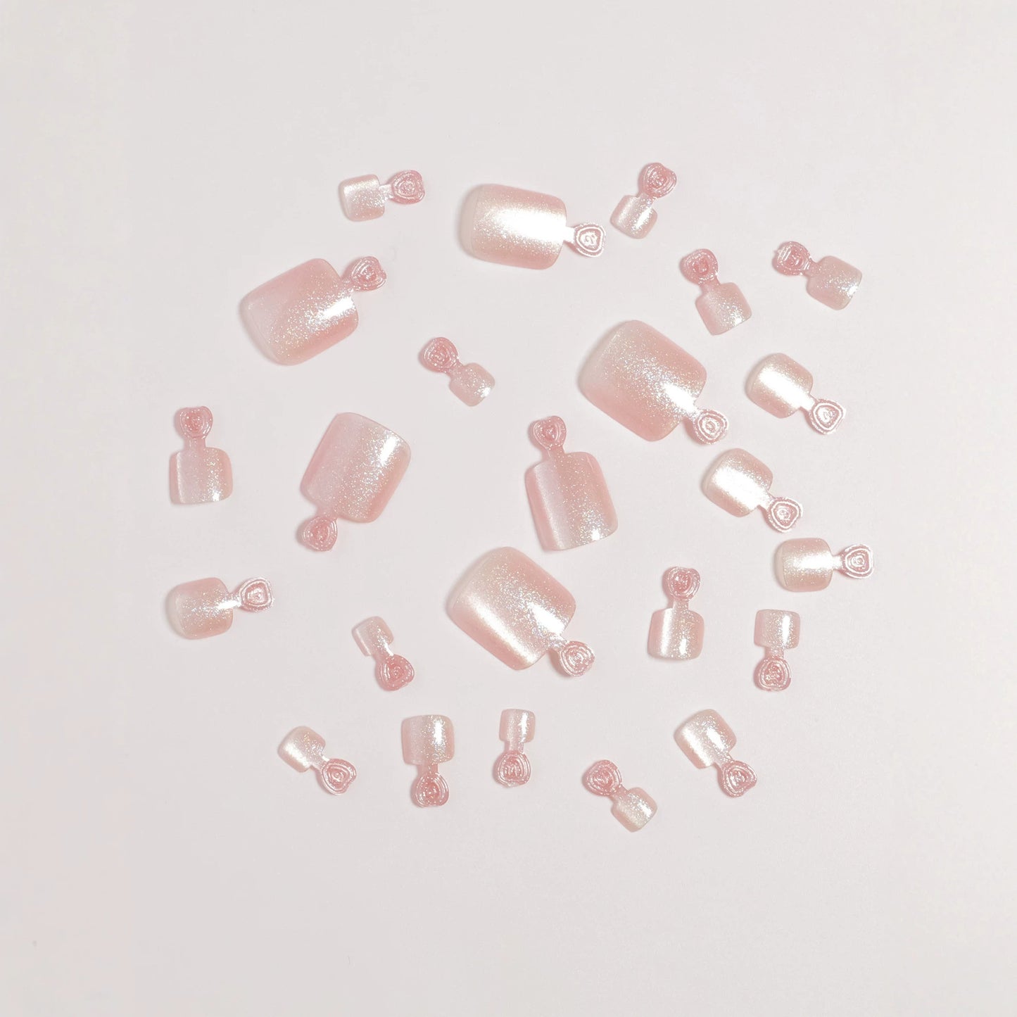 Premium Glitzernde Faux Gel Press-On Zehen Brehn