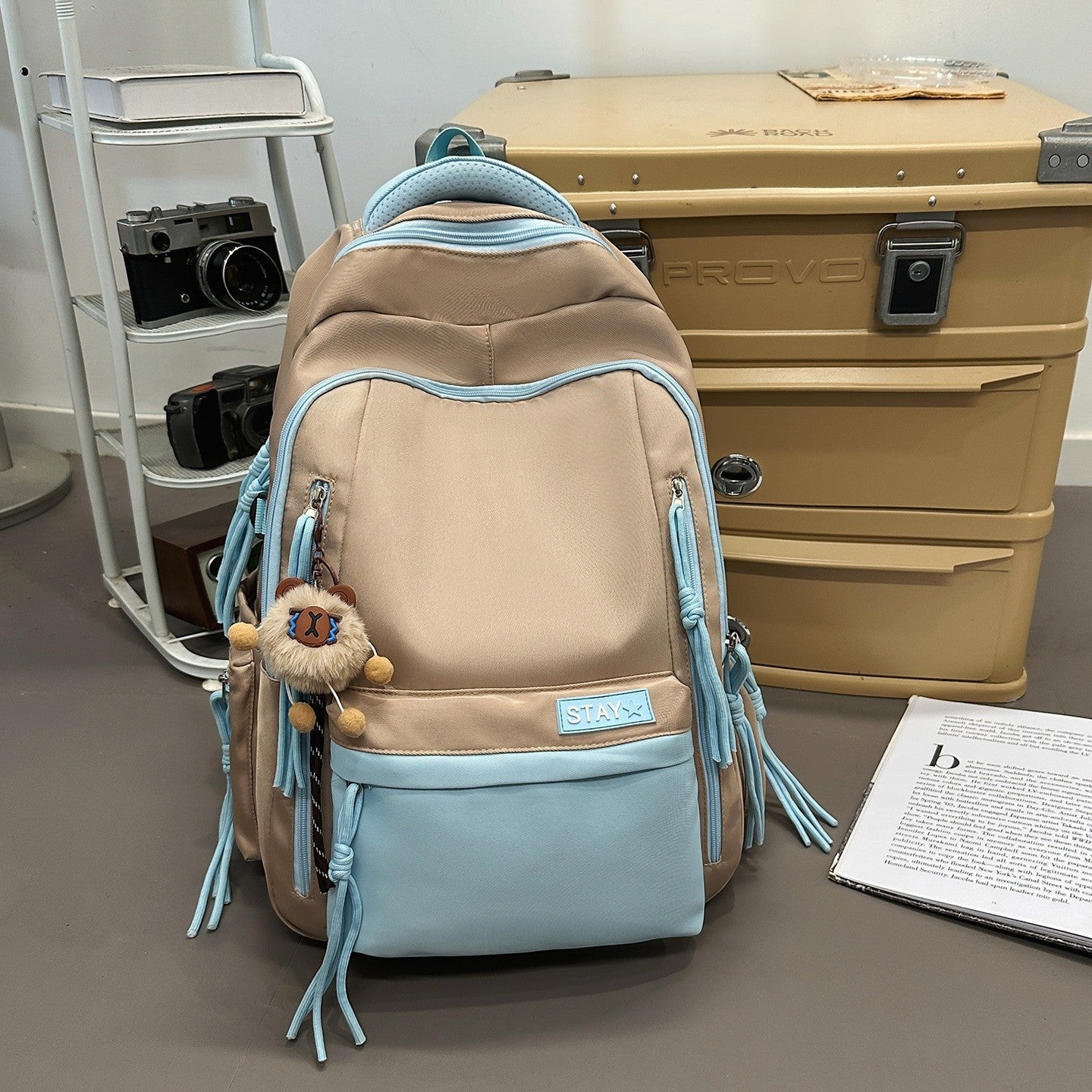 Rucksack mit Süßem Tieranhänger und Praktischen Fächern Brehn