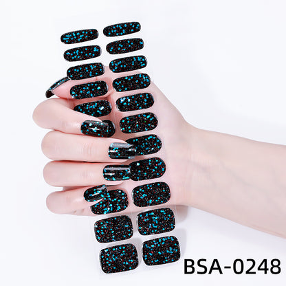 Glitzernde Nagelwickel