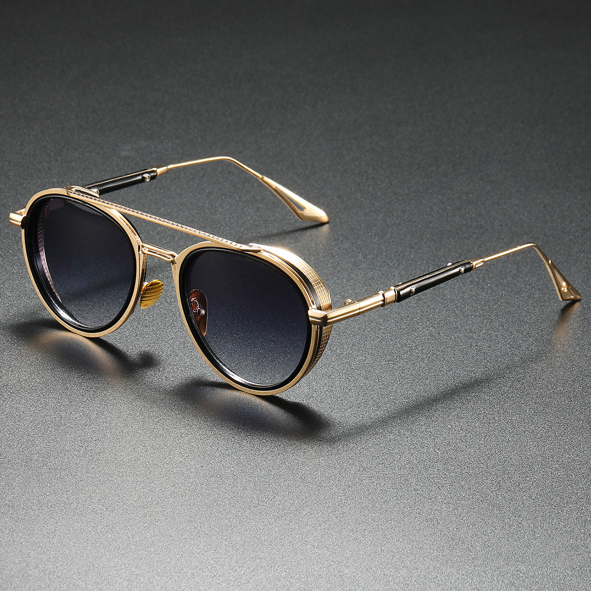 Damen Designer-Sonnenbrille mit luxuriösem Metallrahmen und Retro-Akzenten Brehn