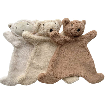 Sherpa Lamm Lovey Sicherheitsdecke mit gesticktem Gesicht