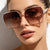 Damen stilvolle quadratische Sonnenbrille mit gradienten Gläsern Brehn