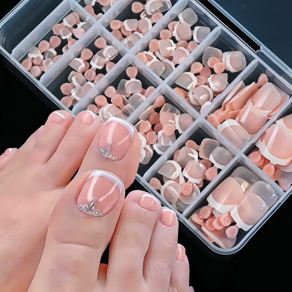 Französische Tip Press-On Nagelset