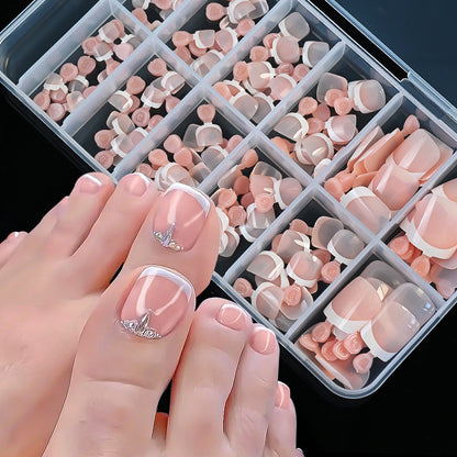 Französische Tip Press-On Nagelset