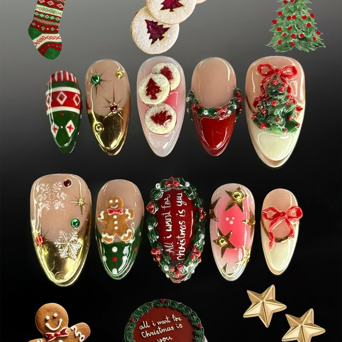 Festliche Nagelkunstset Brehn