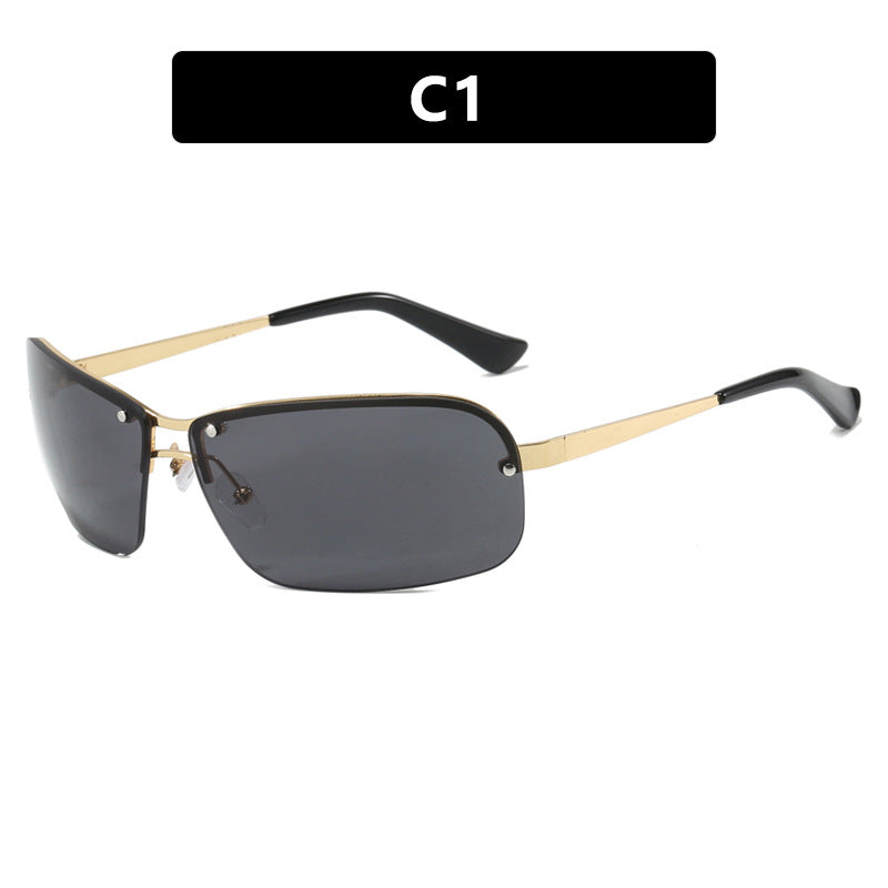 Damen Sonnenbrille mit großen, eleganten Gläsern und einem modernen Metallrahmen Brehn
