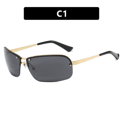Damen Sonnenbrille mit großen, eleganten Gläsern und einem modernen Metallrahmen Brehn