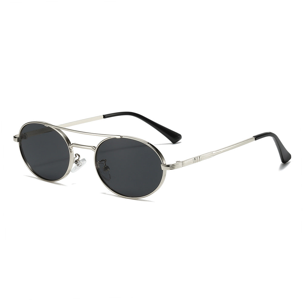 Damen Modische Oval-Sonnenbrille im minimalistischem Design Brehn