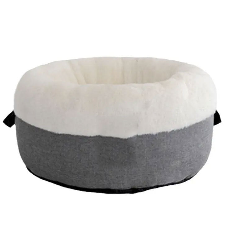 Gemütliches Rundes Hundebett mit Fleece-Futter