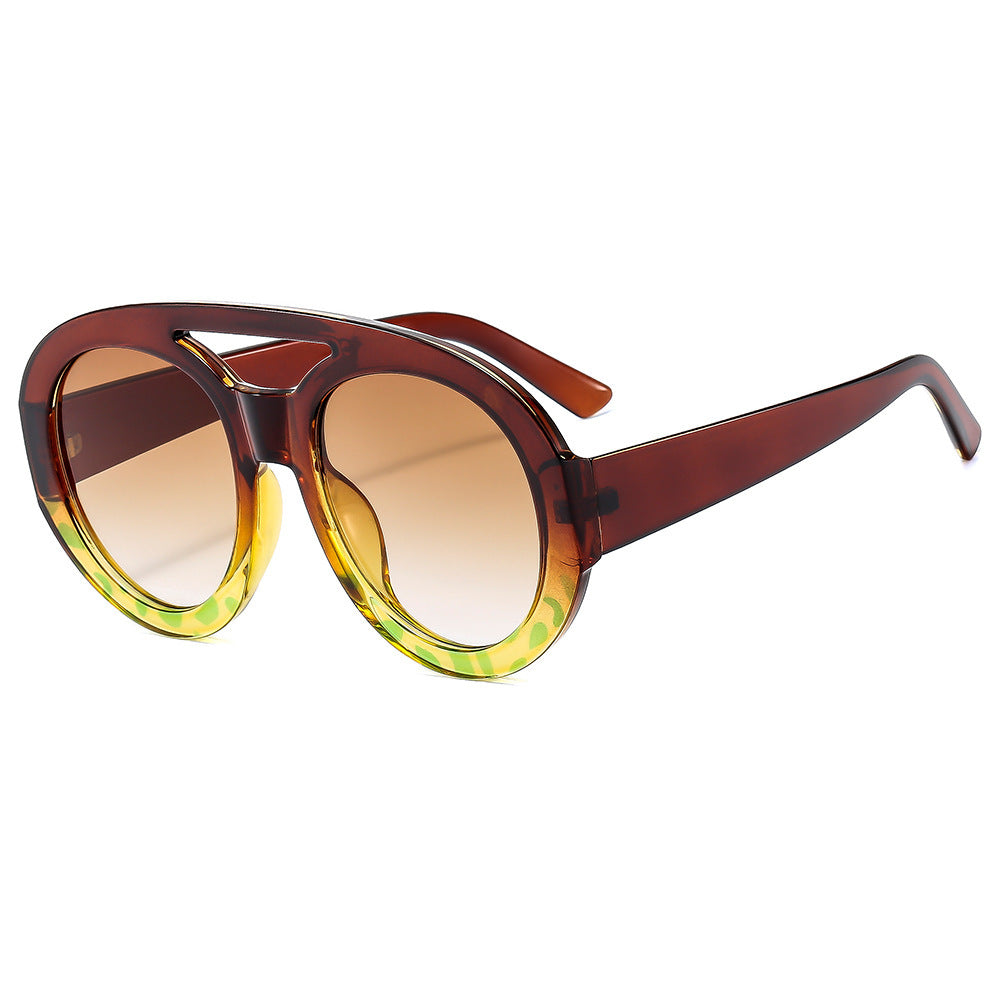 Damen Modische Sonnenbrille im futuristischen Oversized-Design Brehn
