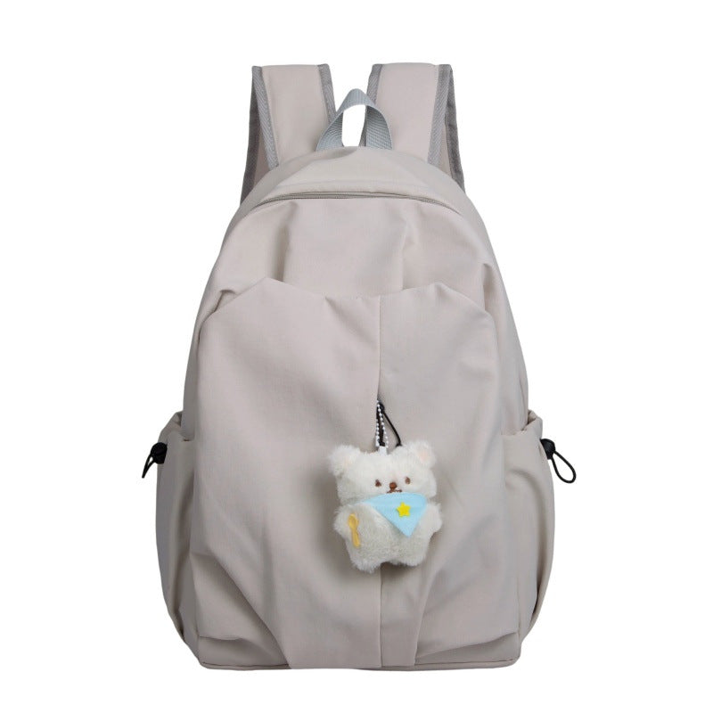 Rucksack mit Hochwertiger Verarbeitung und Süßem Teddy-Anhänger Brehn