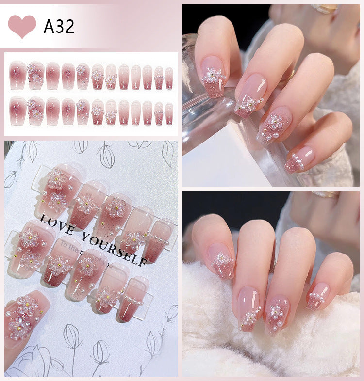 Dekorative florale Press-On-Nagelspitzen Brehn