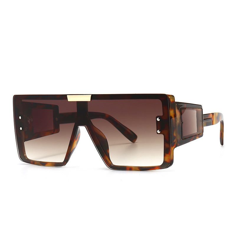 Damen modische Sonnenbrille im futuristischen Stil mit großem Rahmen Brehn
