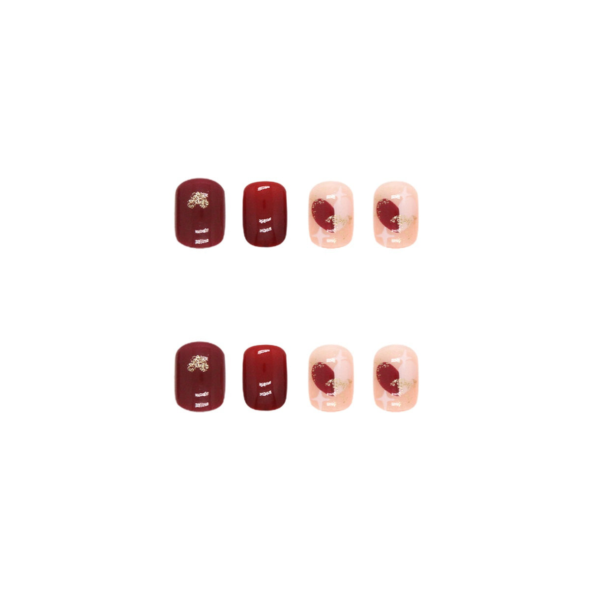 Stylische dekorative Press-On Nagelkunst
