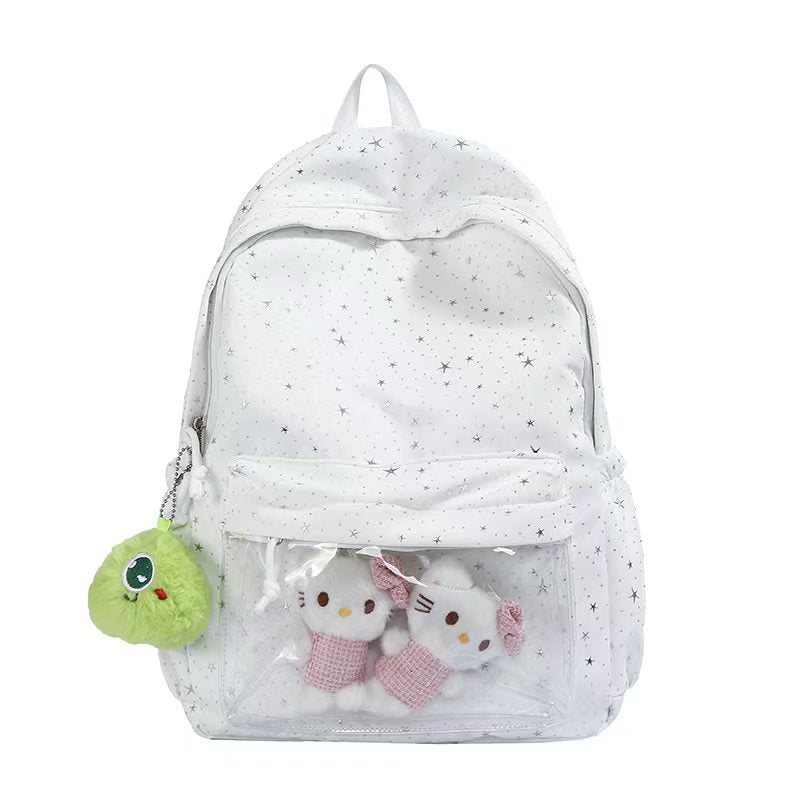 Rucksack mit Durchsichtiger Fronttasche und Kuscheligem Motiv Brehn