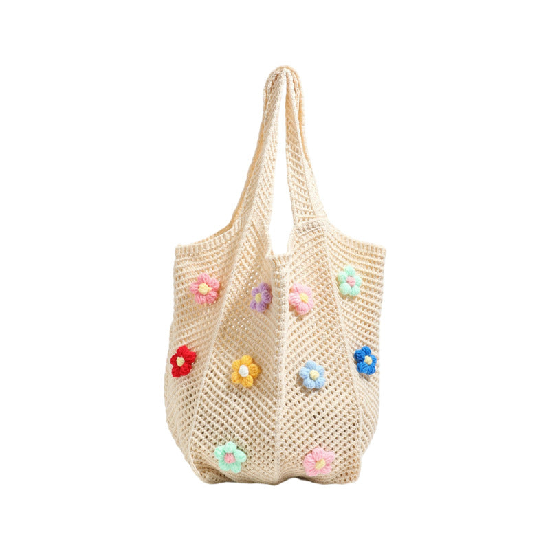 Blumenmuster Häkel-Tote Bag Brehn