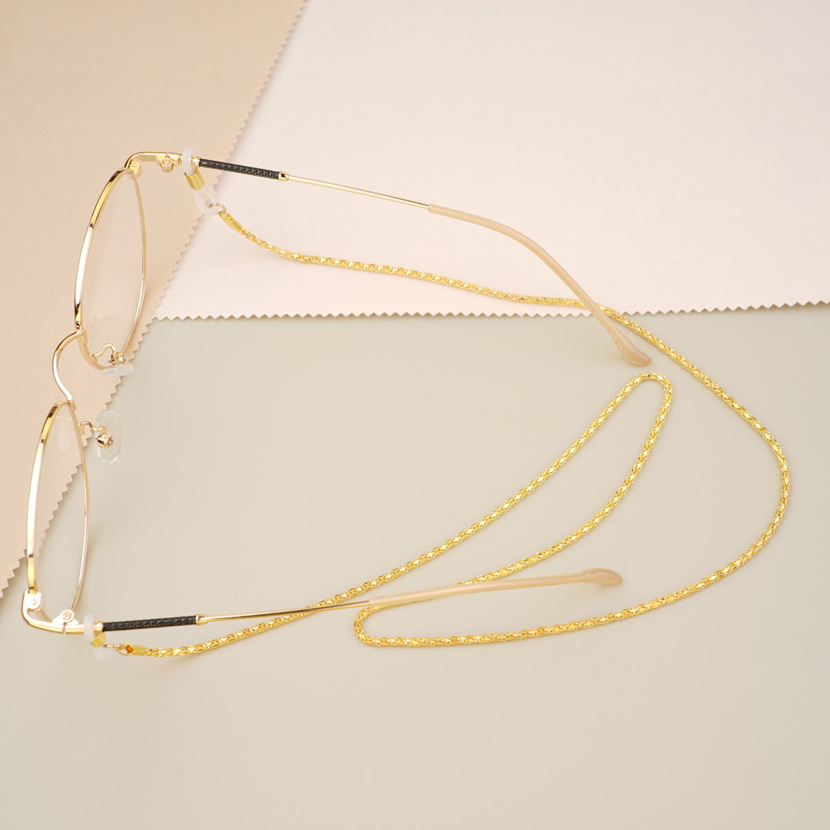 Goldplattierte gedrehte Verbindungsbrille Kette Brehn
