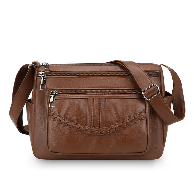 WoStylish Leder Umhängetasche