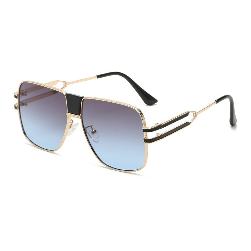 Damen moderne quadratische Sonnenbrille mit elegantem Metallrahmen Brehn