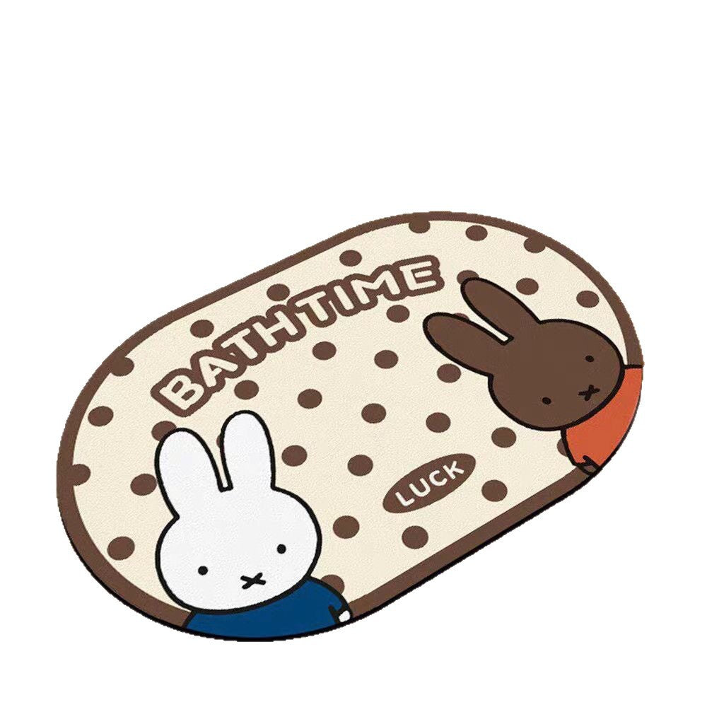 Cartoon Bunny Saugnapf Badematte Brehn