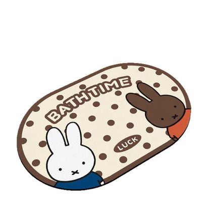 Cartoon Bunny Saugnapf Badematte Brehn