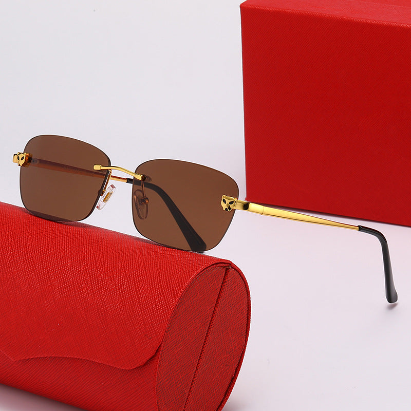 Damen modische Halbrahmenbrille mit elegantem Metallgestell Brehn