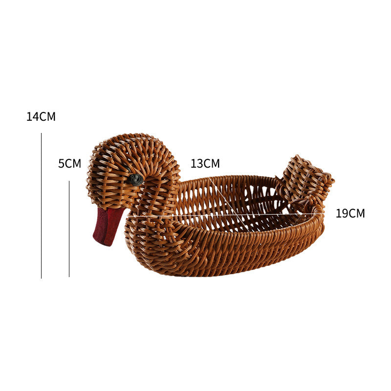 Unisex Geflochtener Dekorationskorb in Entenform Brehn