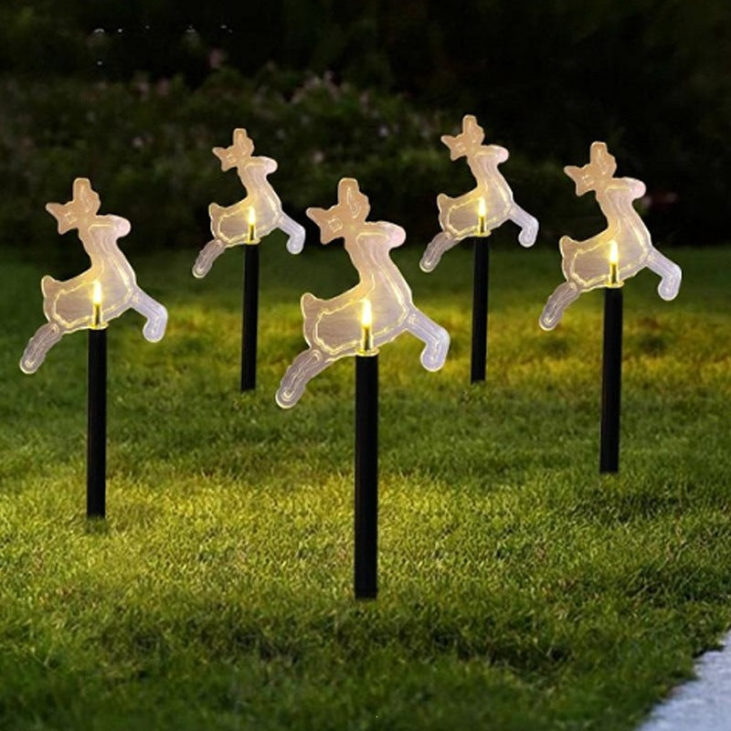 Acryl Feiertagsmotiv Solar Gartenweg Stake Lichter Mit Warmem LED Und Erdspieß Brehn