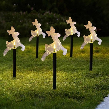Acryl Feiertagsmotiv Solar Gartenweg Stake Lichter Mit Warmem LED Und Erdspieß Brehn