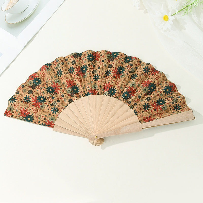 Damen handgefertigter Fächer mit floralen Motiven Brehn
