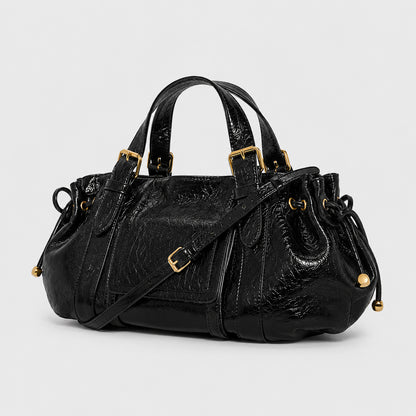 Luxuriöse Texturierte Lederhandtasche