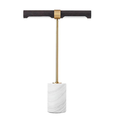 Moderne Marmor- und Messing-Stehlampe