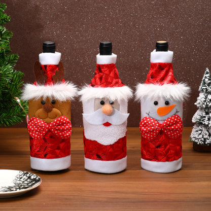 Dekorative Weinflaschenhülle im Weihnachtsmann-Design Brehn