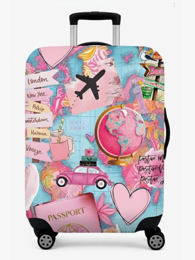 Unisex nan elastischer Kofferbezug mit 3D Hundemotiv für Trolley, dehnbar und kratzfest Brehn