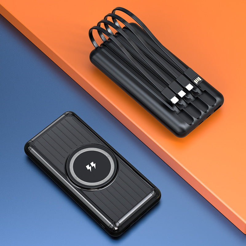 Kompakte Powerbank mit Integriertem Ladekabel und Schnellem Usb-C-Anschluss Brehn
