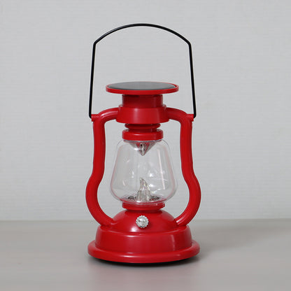 Antike inspirierte Solar-LED-Lampe mit Glasglocke und Metallgriff Brehn