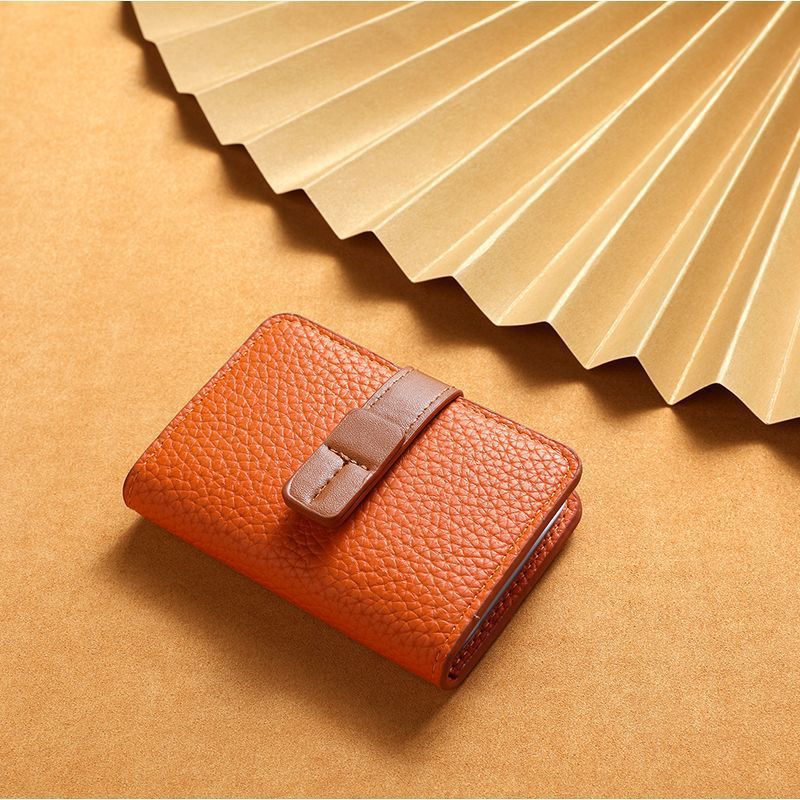 Texturiertes Leder-Kartenhalter-Wallet Brehn