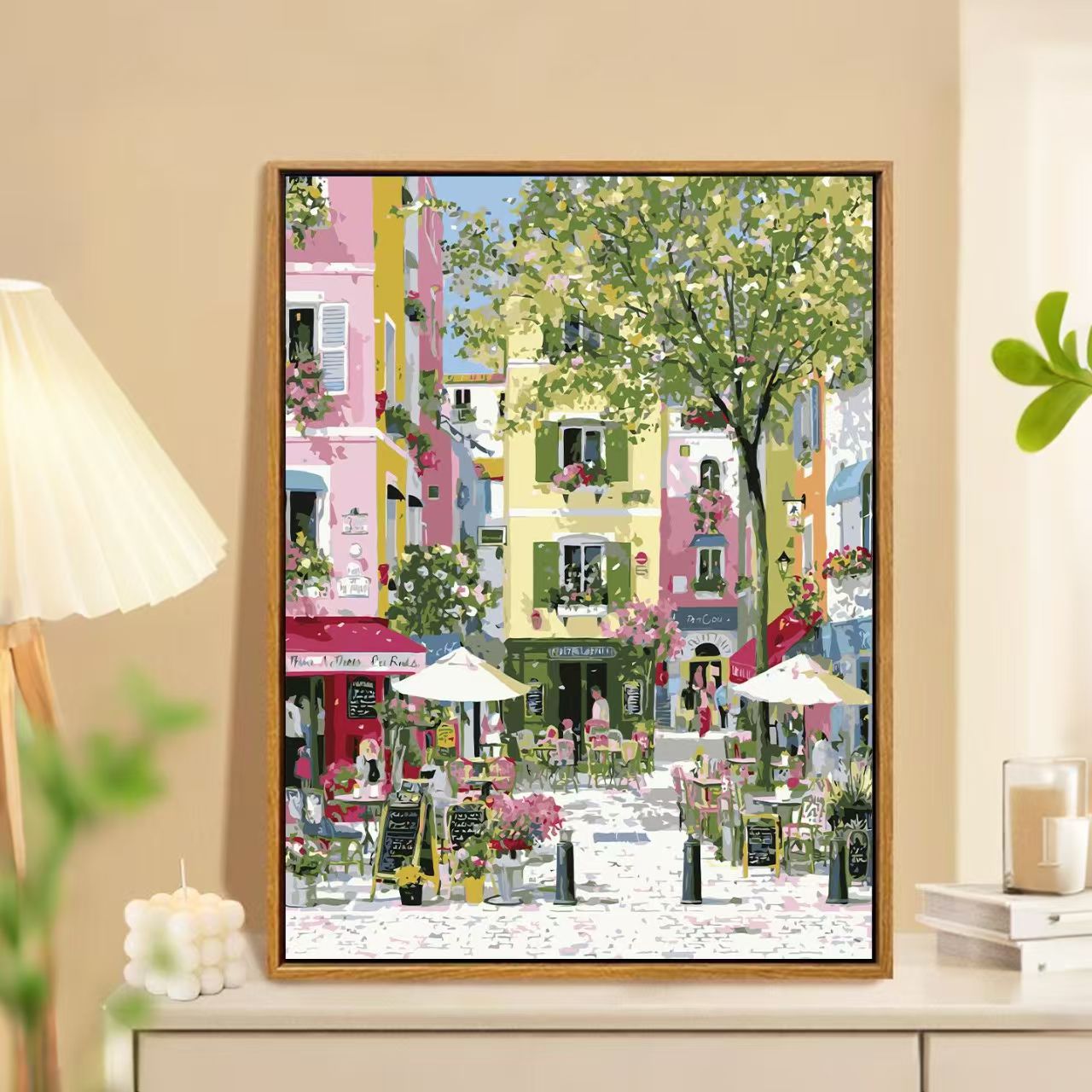 Charmante Frühlingsmarkt Landschaft Wandkunst Brehn